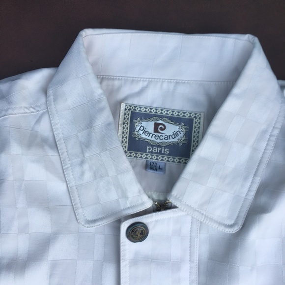 Pierre Cardin Mens Jacket White Large Designer Italian Windbreaker White Coat - Picture 5 of 16